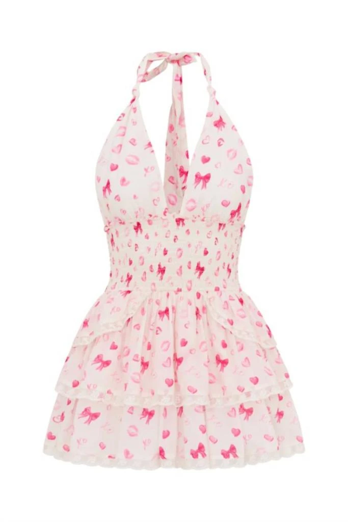 LOVESHACKFANCY Loveshackfancy - Deanna Halter Mini Dress 4