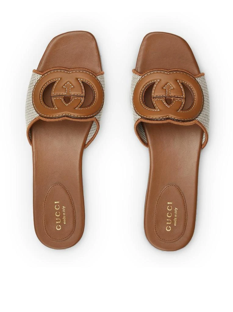 Gucci WOMEN`S SLIDER SANDAL WITH GG CROSS 4