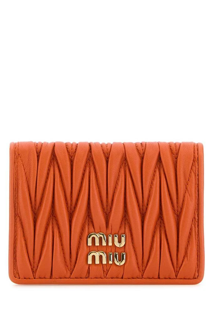 Miu Miu Miu Miu Logo-Lettering Matelassé Cardholder 1