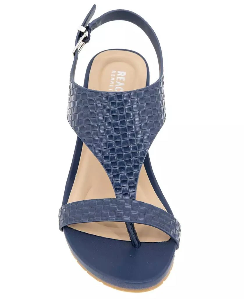 Kenneth Cole Women's Greatly Thong Almond Toe Wedge Sandals 7