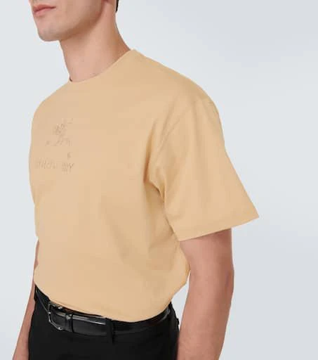 Burberry Embroidered cotton jersey T-shirt 5