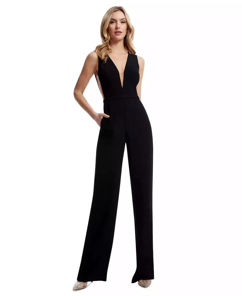 Dress The Population Women's Katrina Plunging-Neck Jumpsuit 1