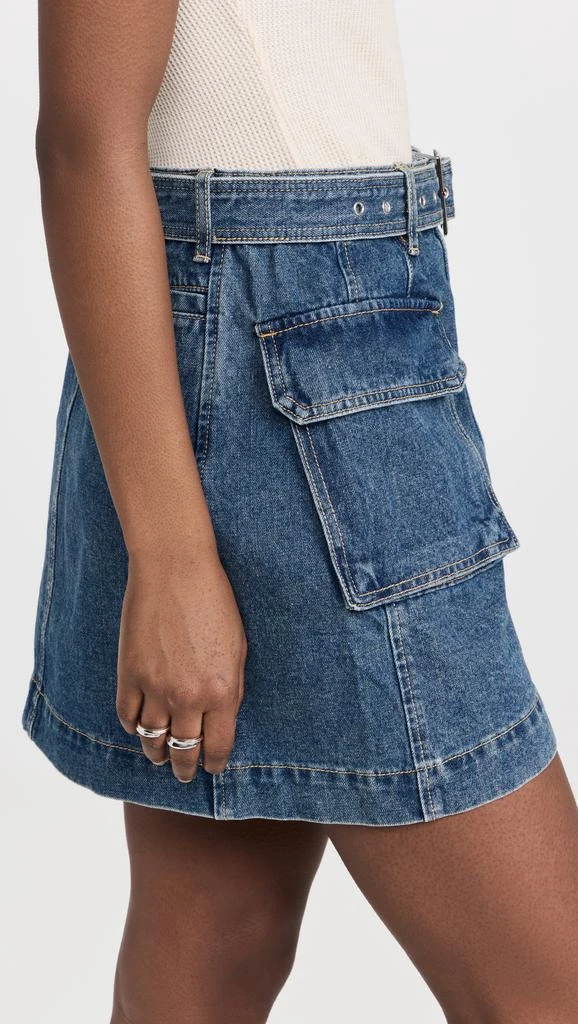 Pixie Market AR Denim Cargo Belted Mini Skirt 3