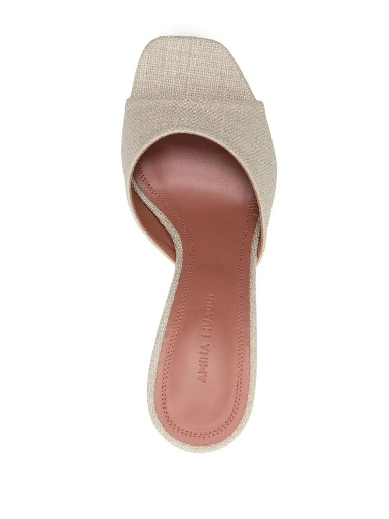 Amina Muaddi Amina Muaddi Lupita Slipper 70 Canvas Heel Mules 3