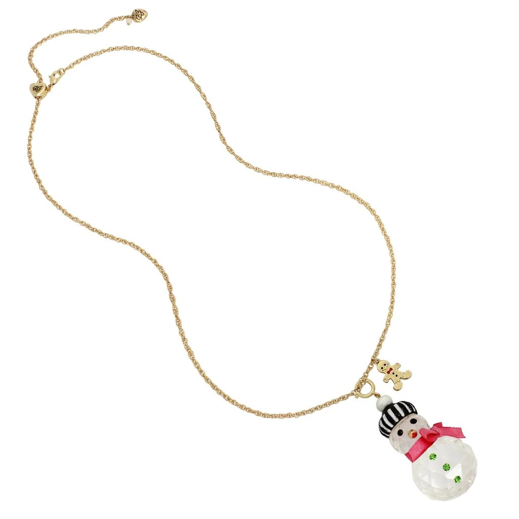 Betsey Johnson Snowman Ornament Necklace 2