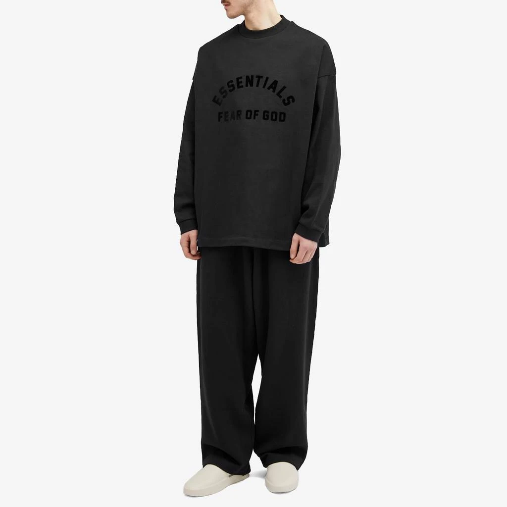 Essentials Fear of God ESSENTIALS Spring Long Sleeve Printed T-Shirt - Jet Black 4