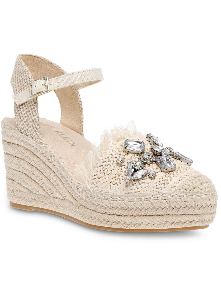 Anne Klein Liberty Womens Embellished Wedge Espadrille Heels