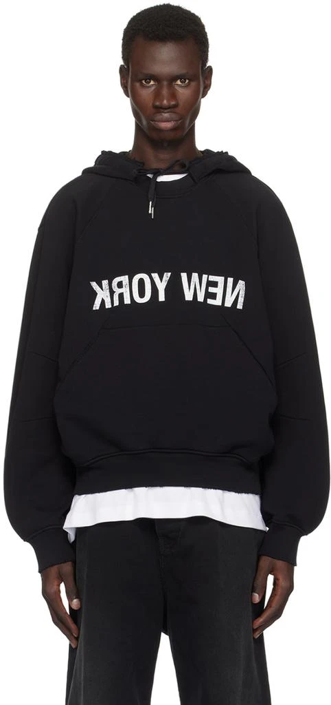 Helmut Lang Black 'New York' Hoodie 1