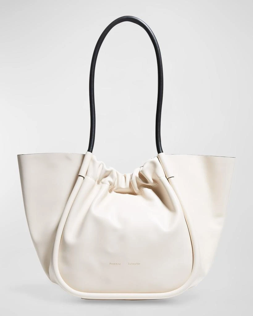 Proenza Schouler Large Ruched Smooth Leather Tote Bag 1