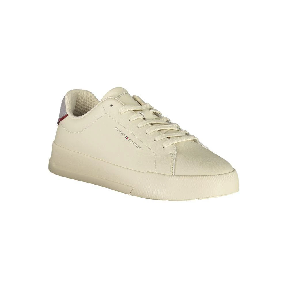 Tommy Hilfiger Beige Leather Men Sneaker – On Sale Now with  display picture 1