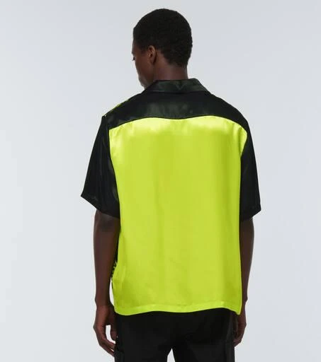 Versace Printed satin bowling shirt 4