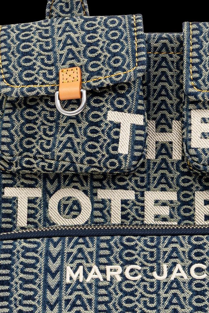 Shop Marc Jacobs The Cargo Monogram Denim Medium Tote Bag on Sale