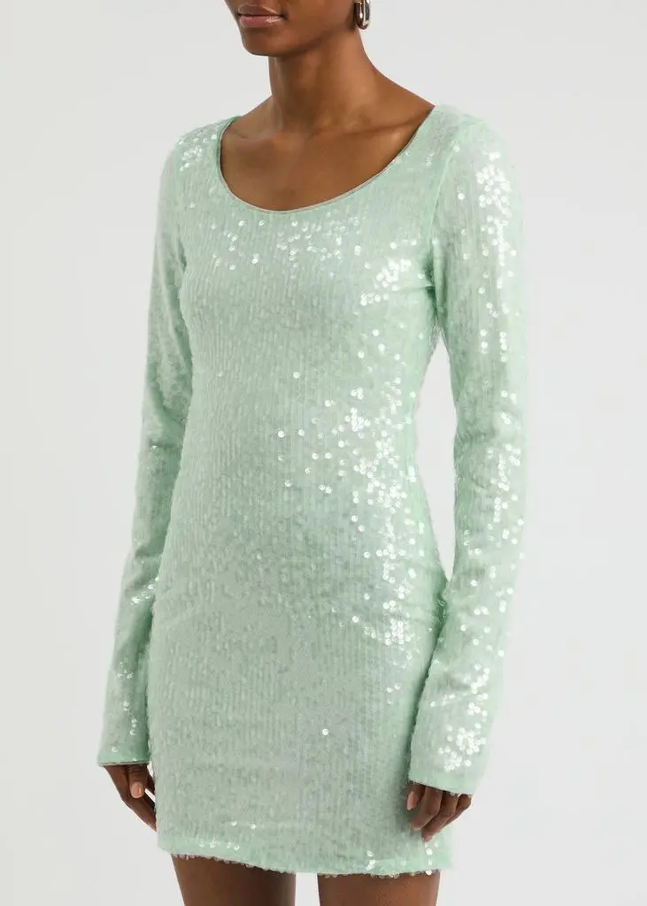 ROTATE Birger Christensen Sequin-embellished tulle mini dress 2