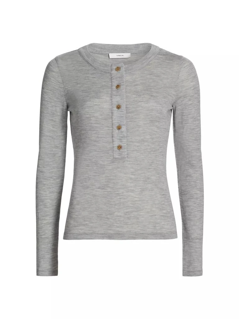 Vince Merino Wool Henley Top 1