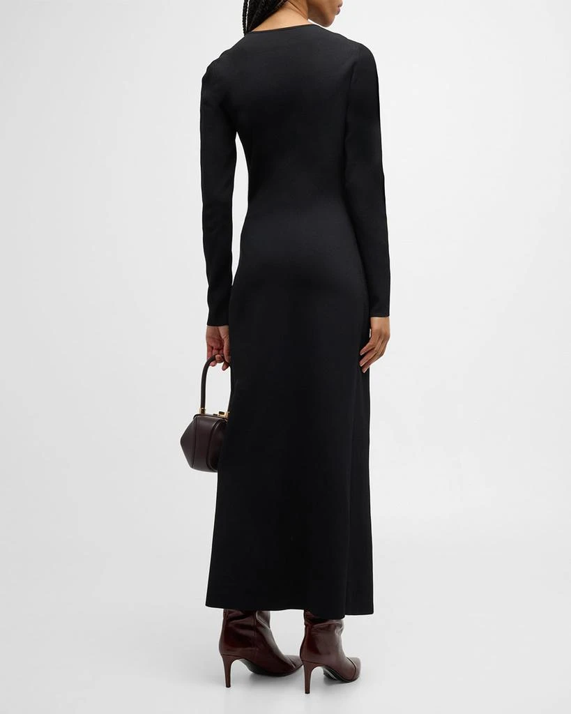 Brandon Maxwell Emm Crewneck Long-Sleeve Maxi Cardigan Dress 6