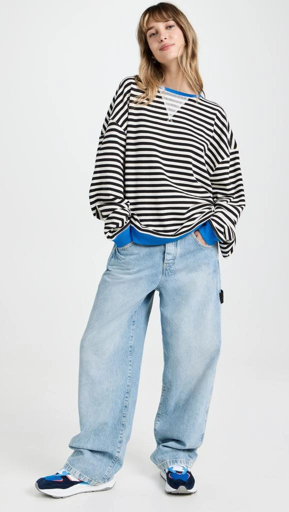 Free People Classic Striped Crew 4