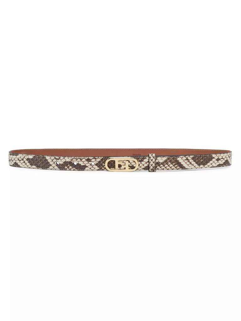 Fendi Daisy Python Leather Belt