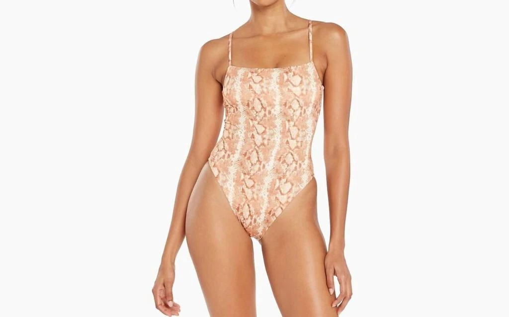 Vitamin A Jenna One Piece Swimsuit In Sand Snake Print