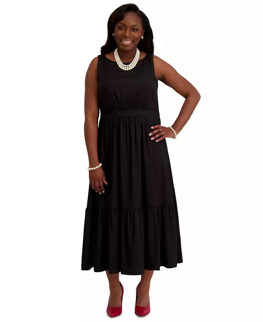 Kasper Women's Tiered Midi Dress, Regular & Plus Sizes 4