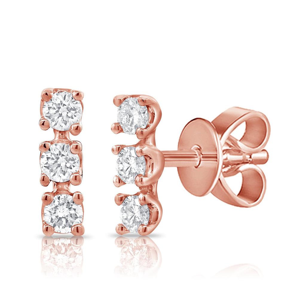 Sabrina Designs 14k Gold & Diamond Bar Stud Earrings