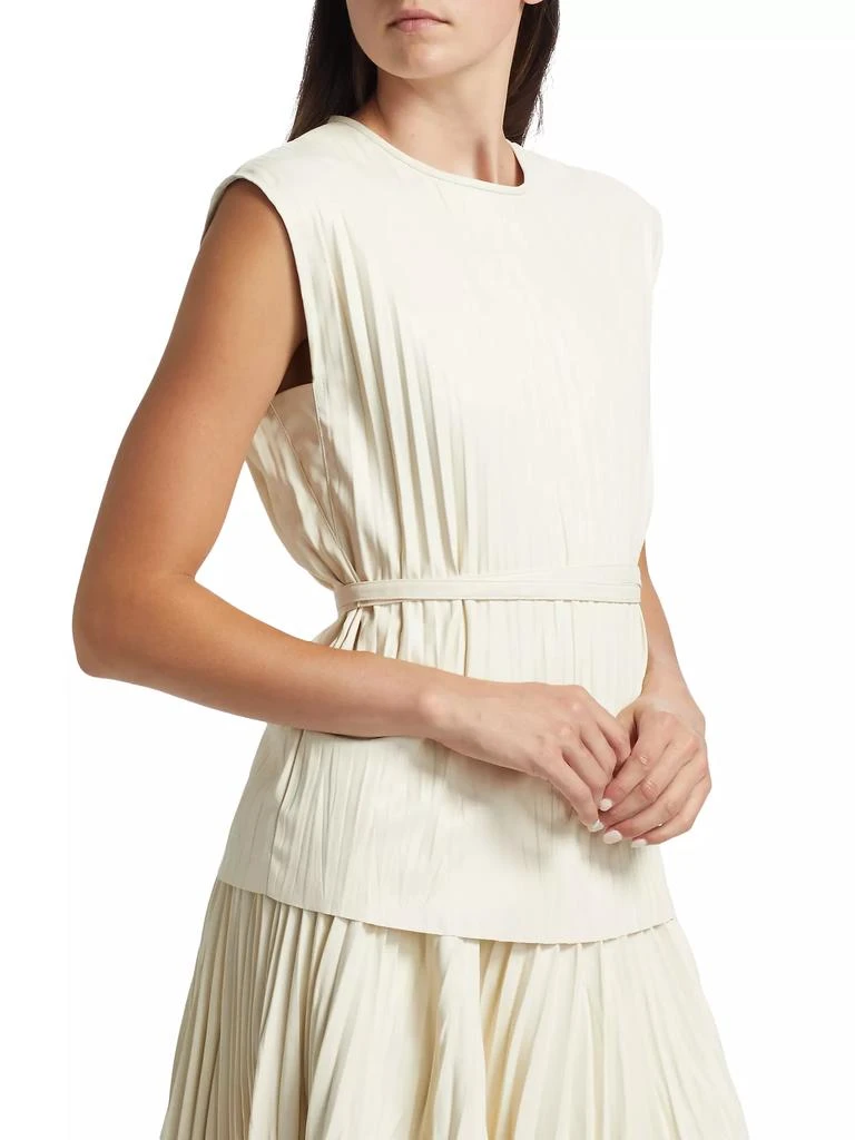 Proenza Schouler Lyra Pleated Faux-Leather Top 4