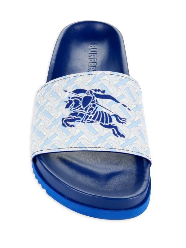 Burberry Logo Leather Slides 5