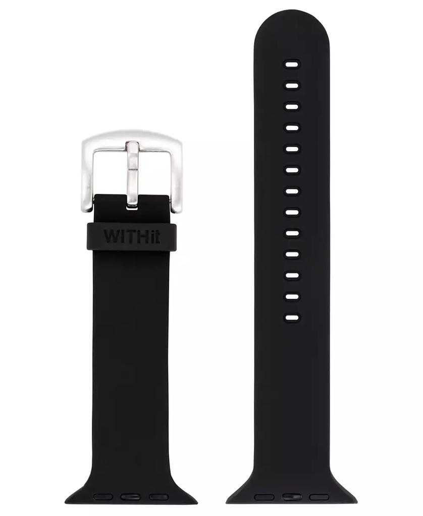 WITHit Black Smooth Silicone Band designed for Apple Watch® 42mm (Series 10) & 38/40/41mm
