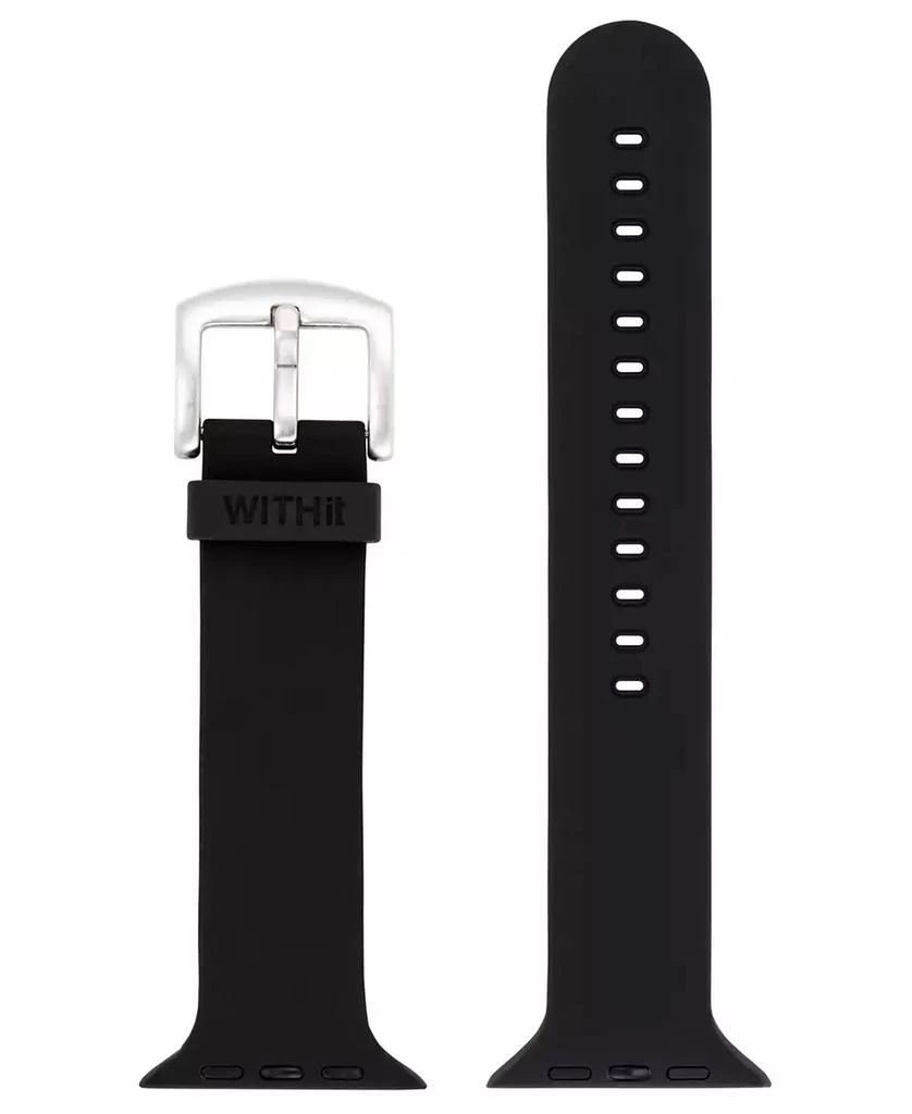 WITHit Black Smooth Silicone Band designed for Apple Watch® 42mm (Series 10) & 38/40/41mm 1