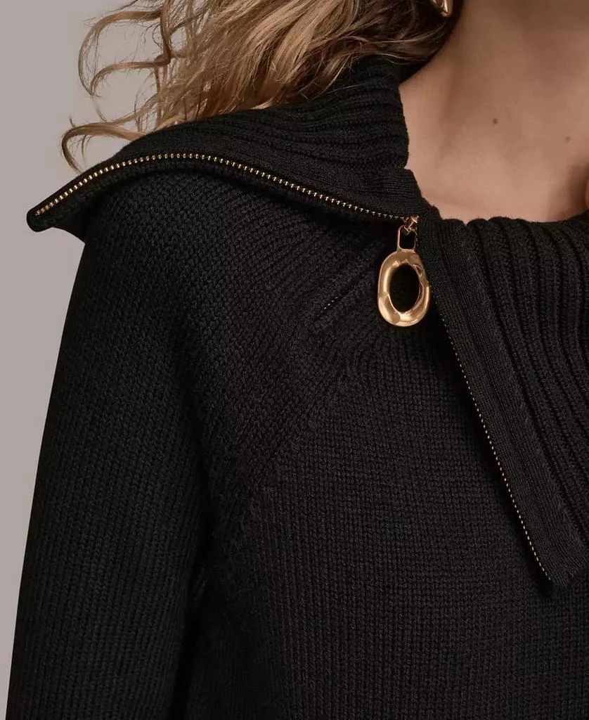 Donna Karan Women
s Zip Neck Sweater 4