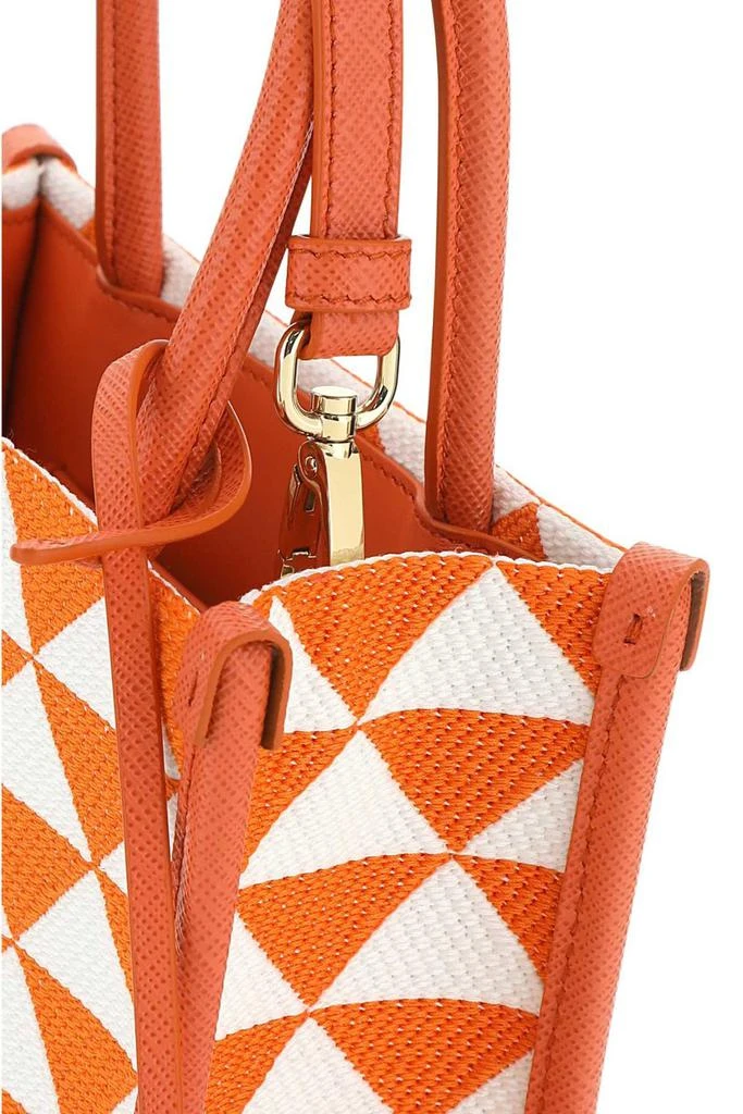 Prada Prada Logo Detailed Monogram Tote Bag 4