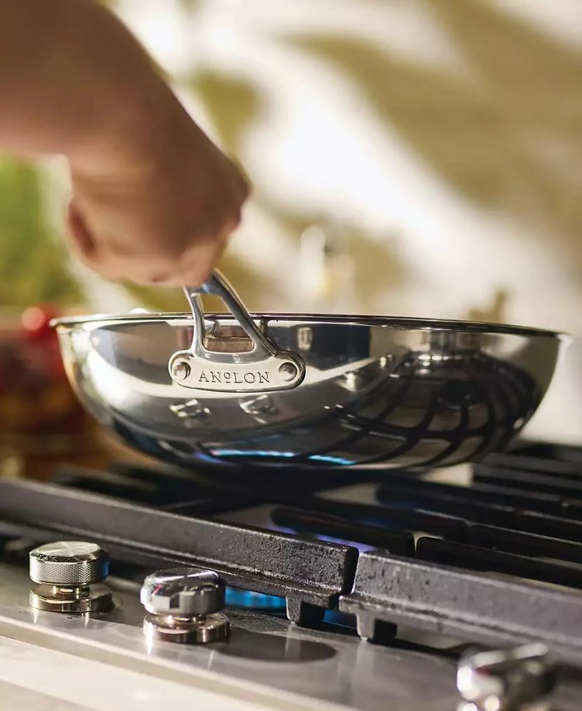 Anolon EverLast Stainless Steel 12.5" Tri-Ply Clad Stir Fry Pan 6