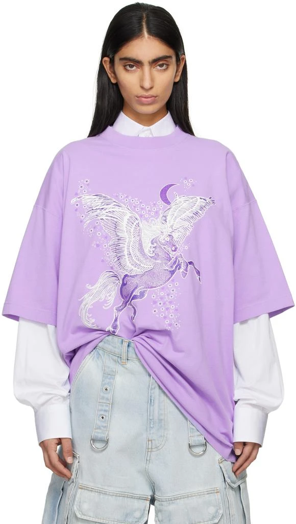 Vetements Purple Flying Unicorn T-Shirt 1