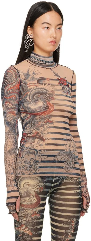 Jean Paul Gaultier Orange Graphic Turtleneck 2