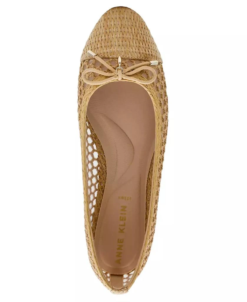 Anne Klein Women's Luci Raffia Cap Toe Ballet Flats 4