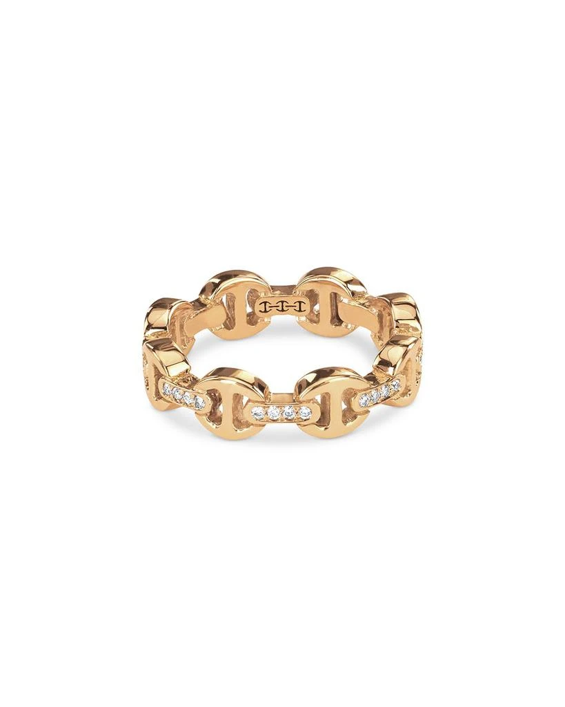 Hoorsenbuhs 18K Yellow Gold Heritage Diamond Chain Link Ring 1
