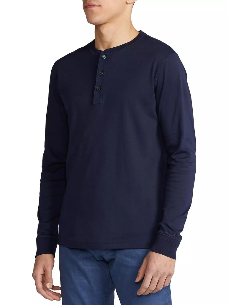 Ralph Lauren Textured Cotton-Silk Henley Shirt 4