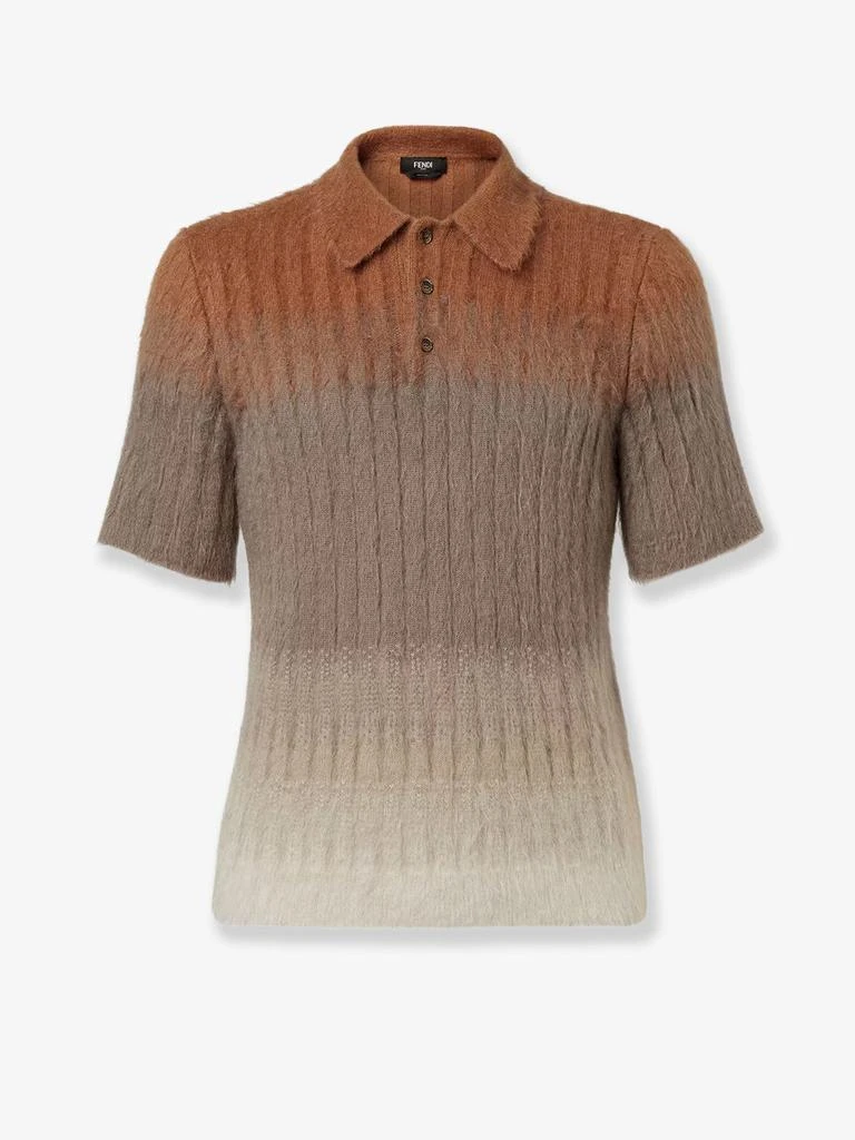 Fendi Dégrad é mohair and wool polo shirt 1