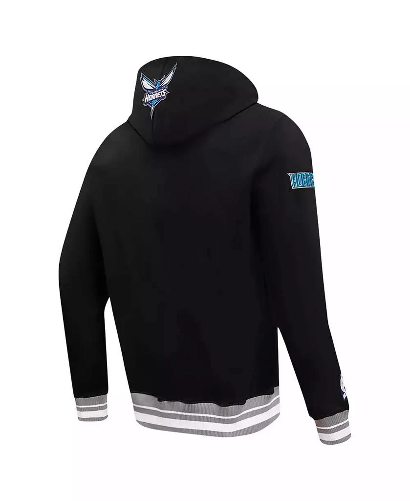 Pro Standard Men's Black Charlotte Hornets Script Tail Pullover Hoodie 3