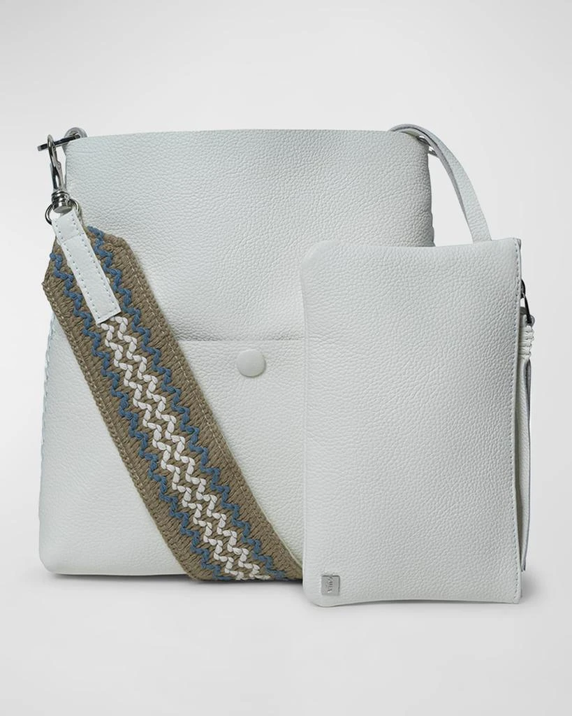 Callista Slim Grain Leather Messenger Bag 3
