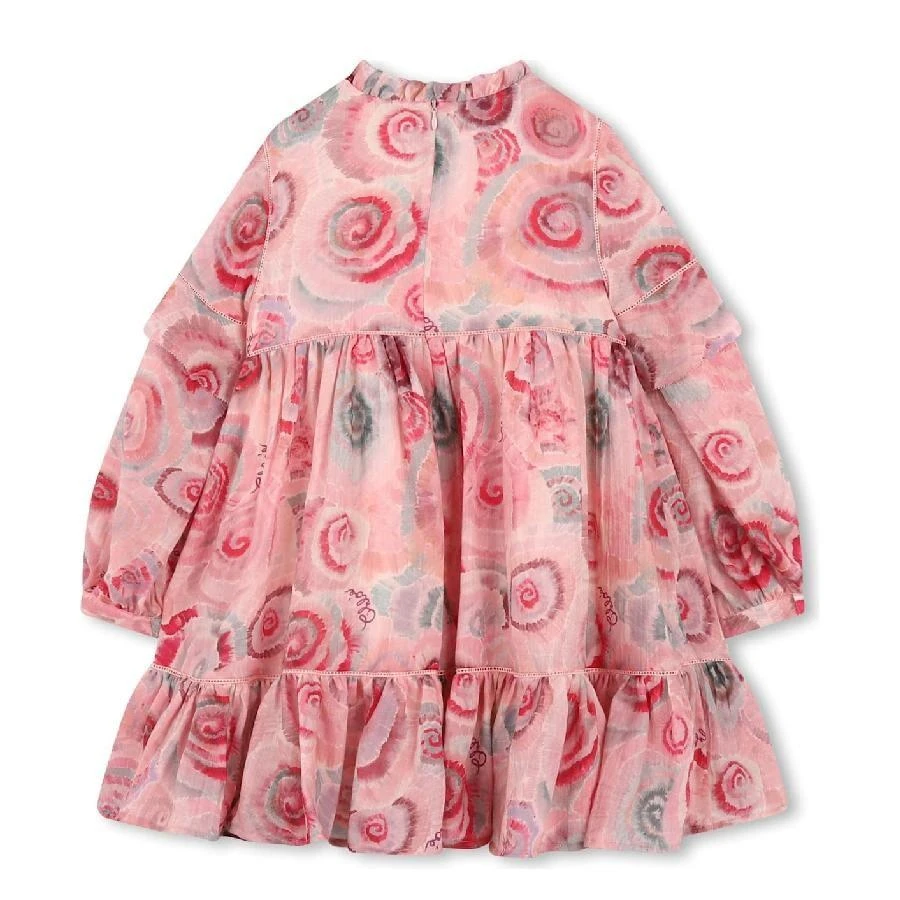 Chloé Chloe Kids Ruffles Detail Spiral Print Wool Dress, Size 12Y 2