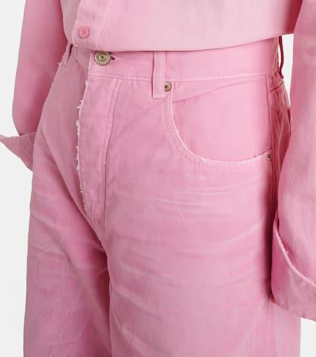 Balenciaga High-rise wide-leg jeans 4