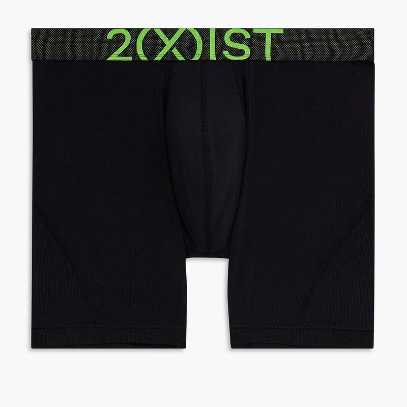 2(x)ist Lightning 6" Boxer Brief Black Beauty With Jasmine Green