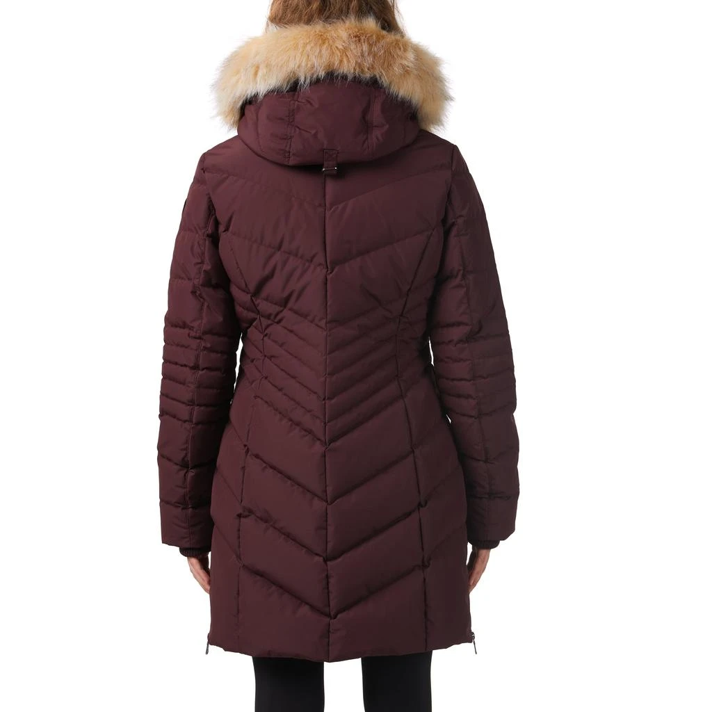 Pajar Women’s Queens Faux Fur Trim Chevron Quilt Mid Length Coat 2