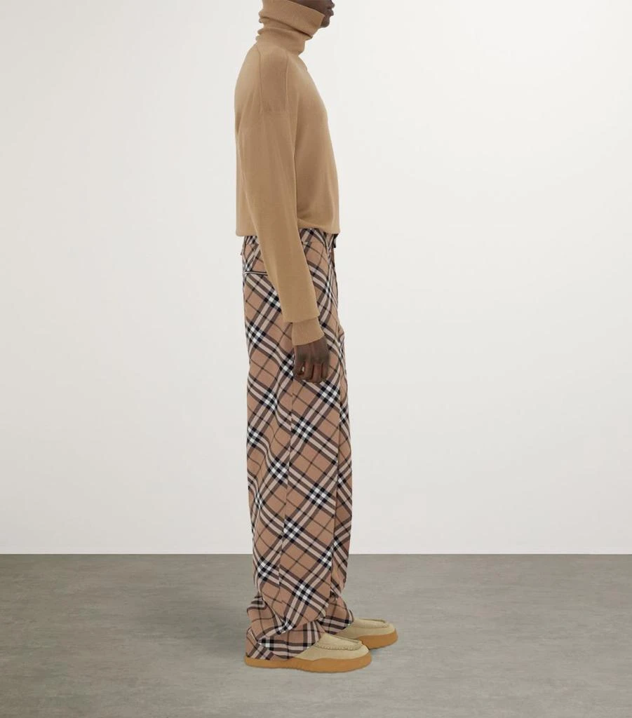 Burberry Wool-Blend Check Tailored Trousers Compare Prices from