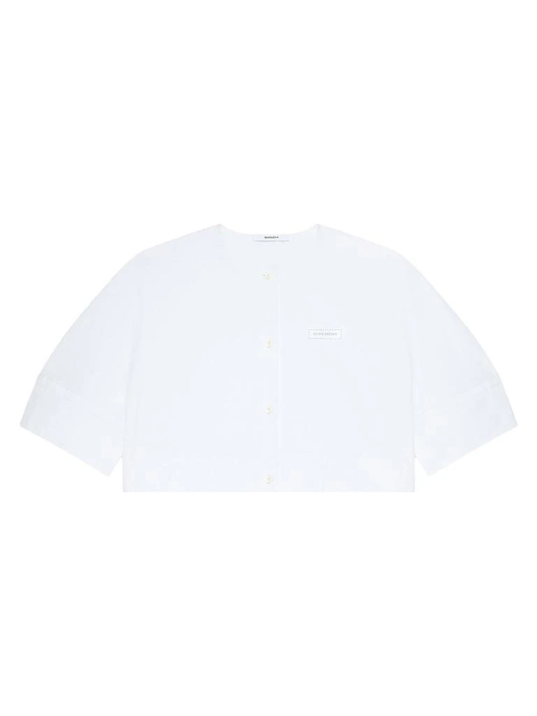 Givenchy Cropped Shirt in Poplin with Gros Grain 1
