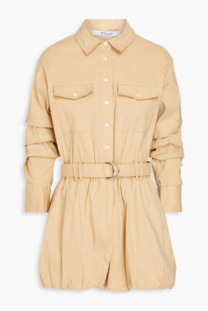 Derek Lam Zuma belted linen-blend playsuit