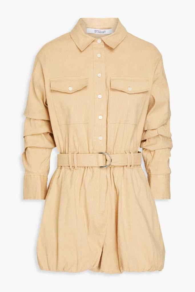 Derek Lam Zuma belted linen-blend playsuit 1