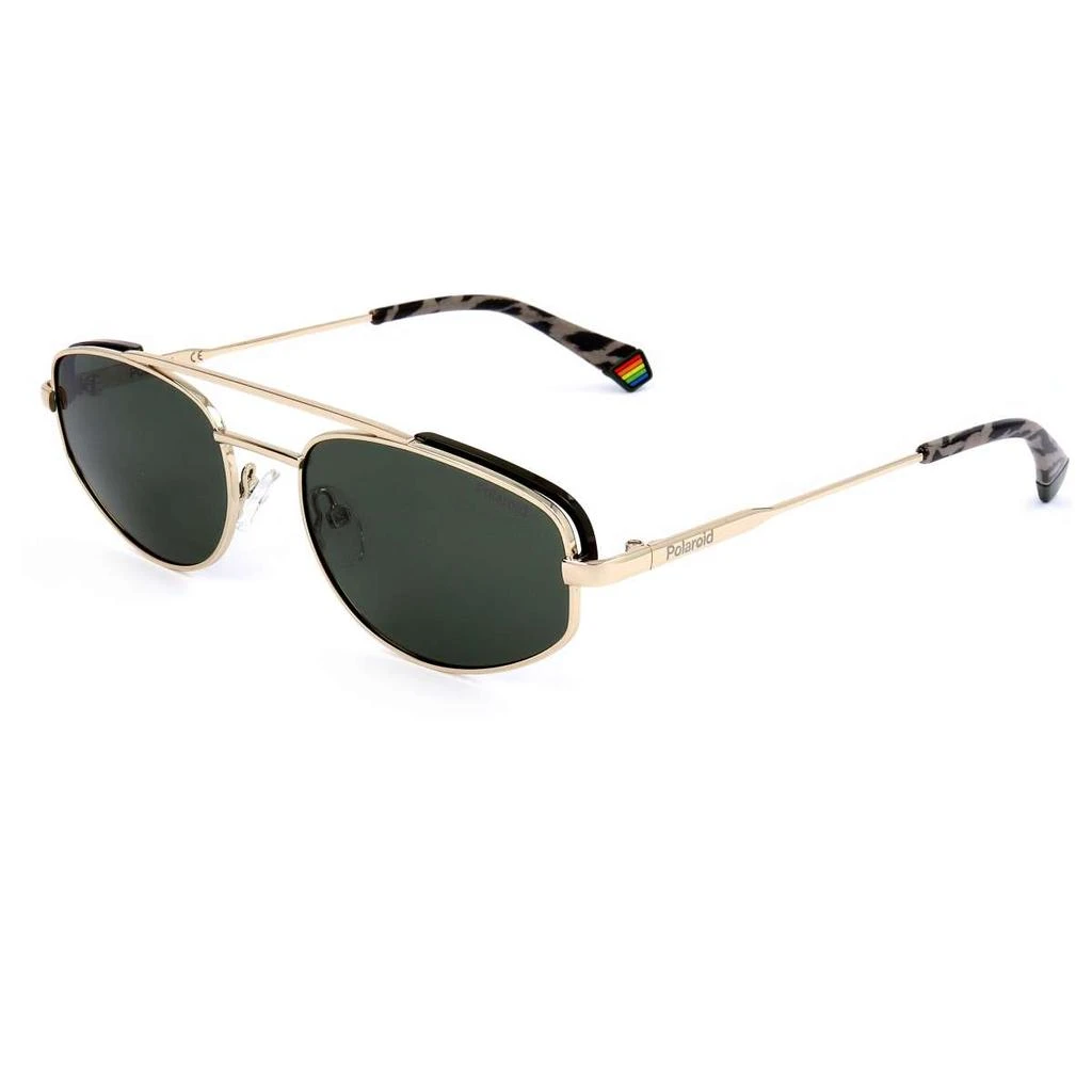 Polaroid Polaroid Unisex Gold Rectangular Polarized Sunglasses 1