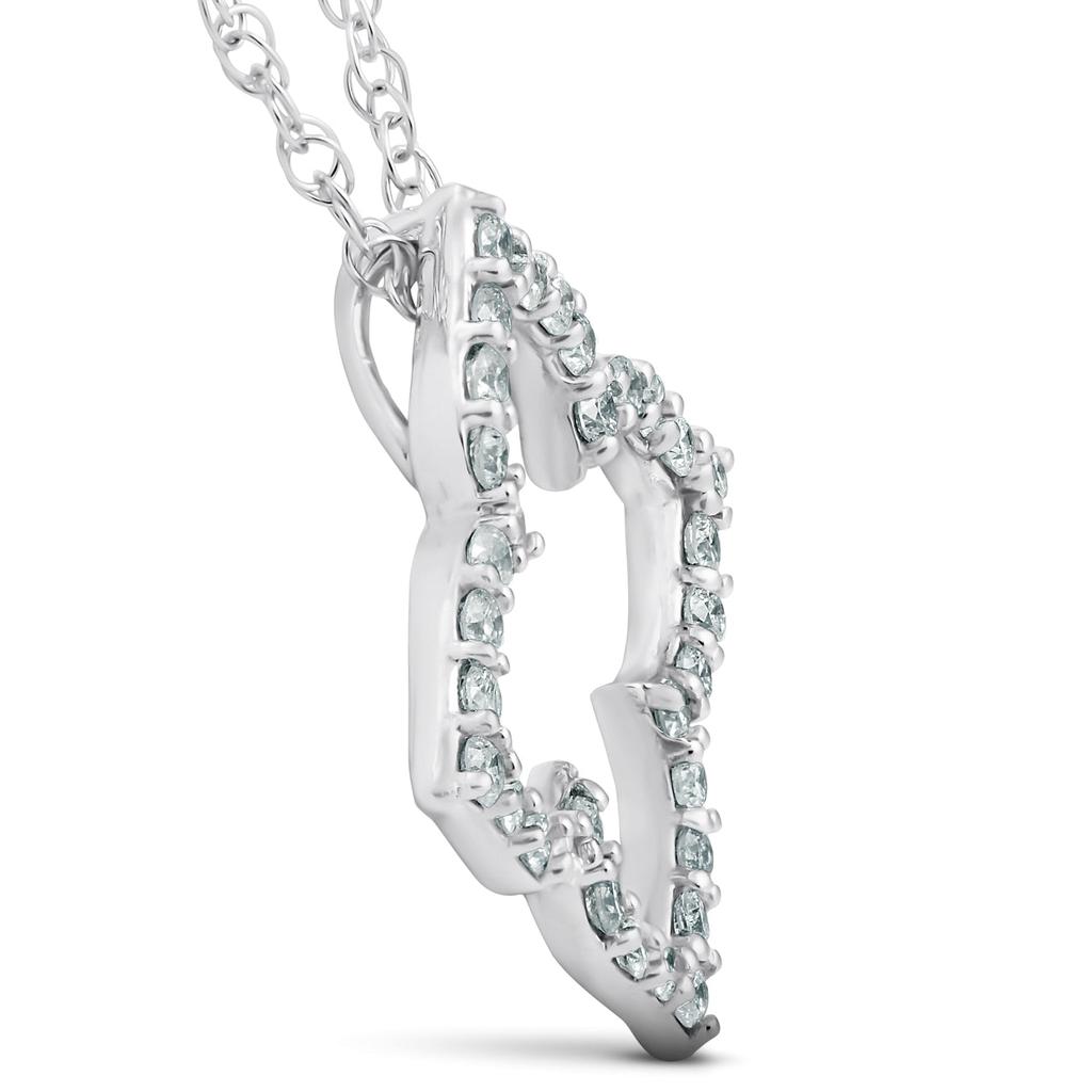 Pompeii3 1/3 Ct Diamond Floral Designer Pendant 14k White Gold