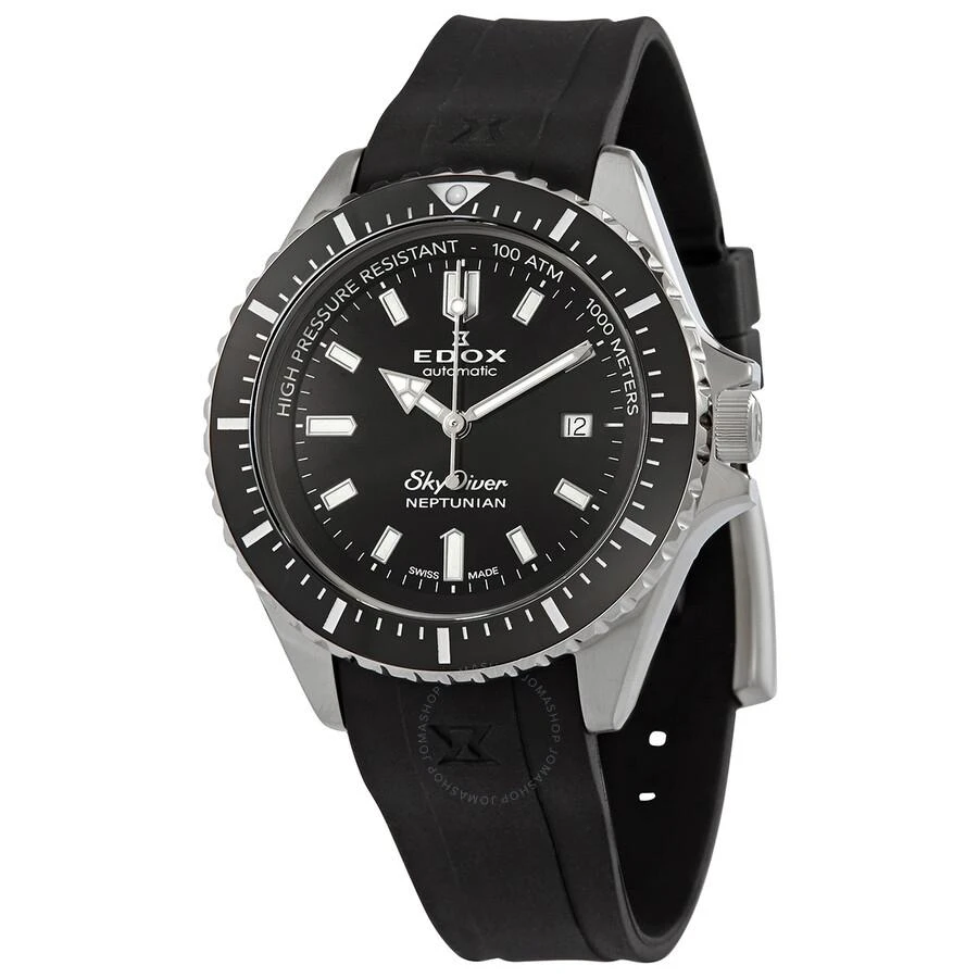 Edox Skydiver Neptunian Automatic Black Dial Men's Watch 80120 3NCA NIN 1